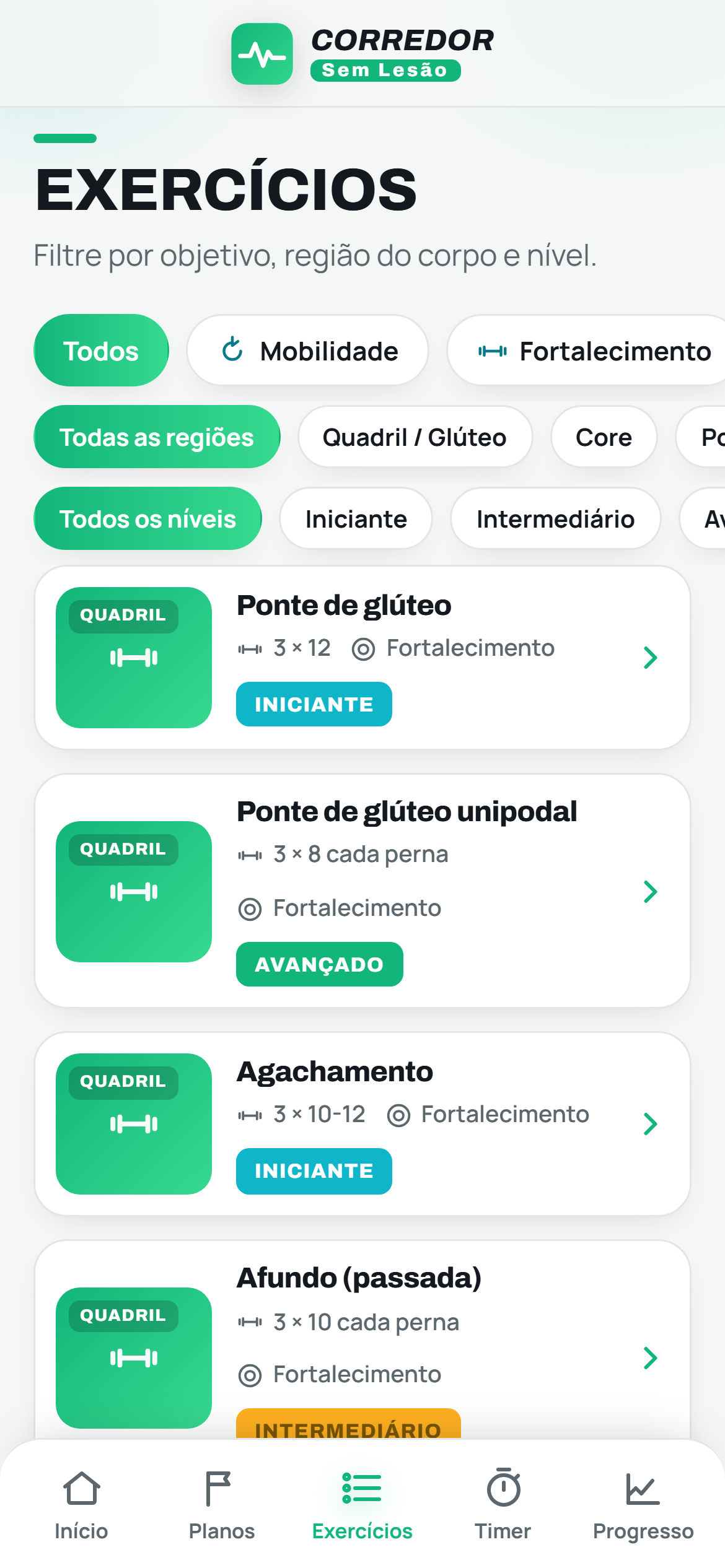 Biblioteca de exercícios